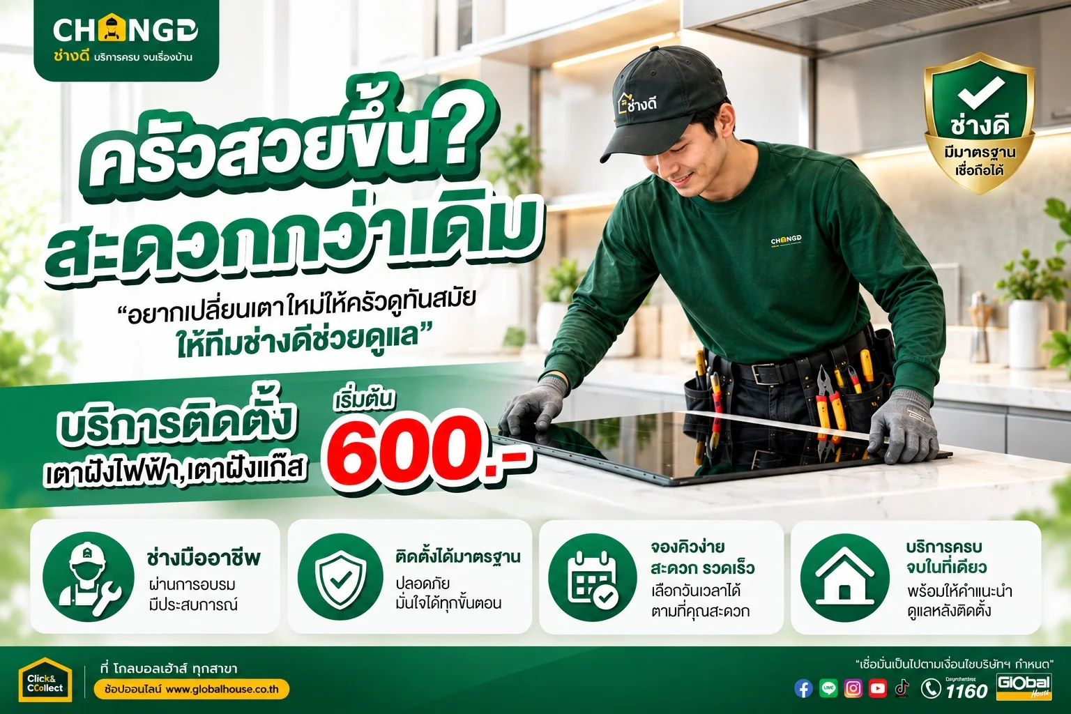 🔥 ครัวสวยขึ้น สะดวกกว่าเดิม! โปรพิเศษจาก GLOBAL HOUSE × CHANGD