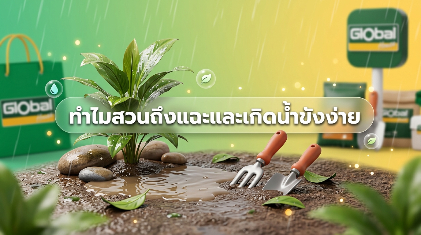 ทำไมสวนถึงแฉะและเกิดน้ำขังง่ายในช่วงหน้าฝน?